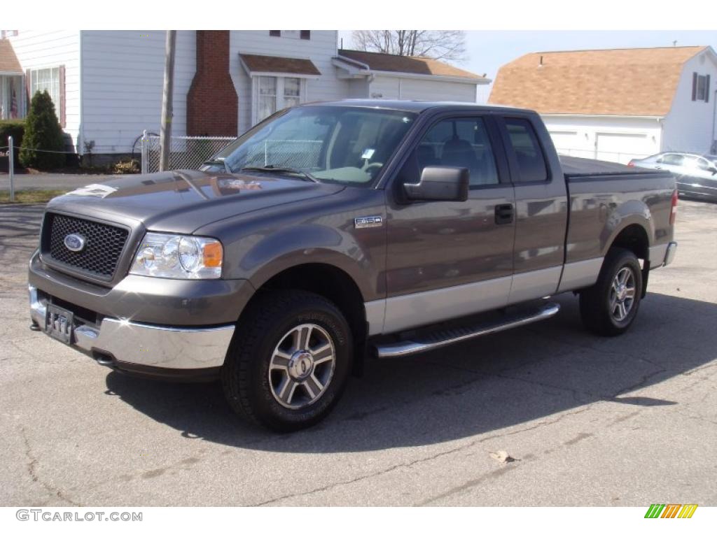 2005 F150 XLT SuperCab 4x4 - Dark Shadow Grey Metallic / Medium Flint/Dark Flint Grey photo #3