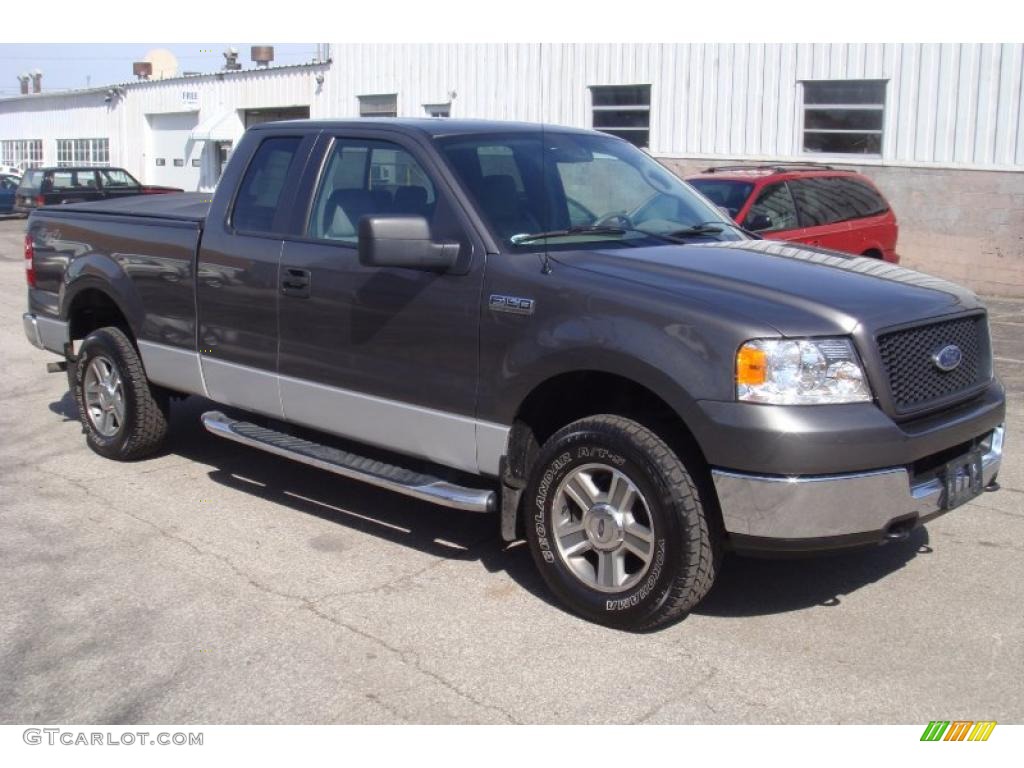 2005 F150 XLT SuperCab 4x4 - Dark Shadow Grey Metallic / Medium Flint/Dark Flint Grey photo #4