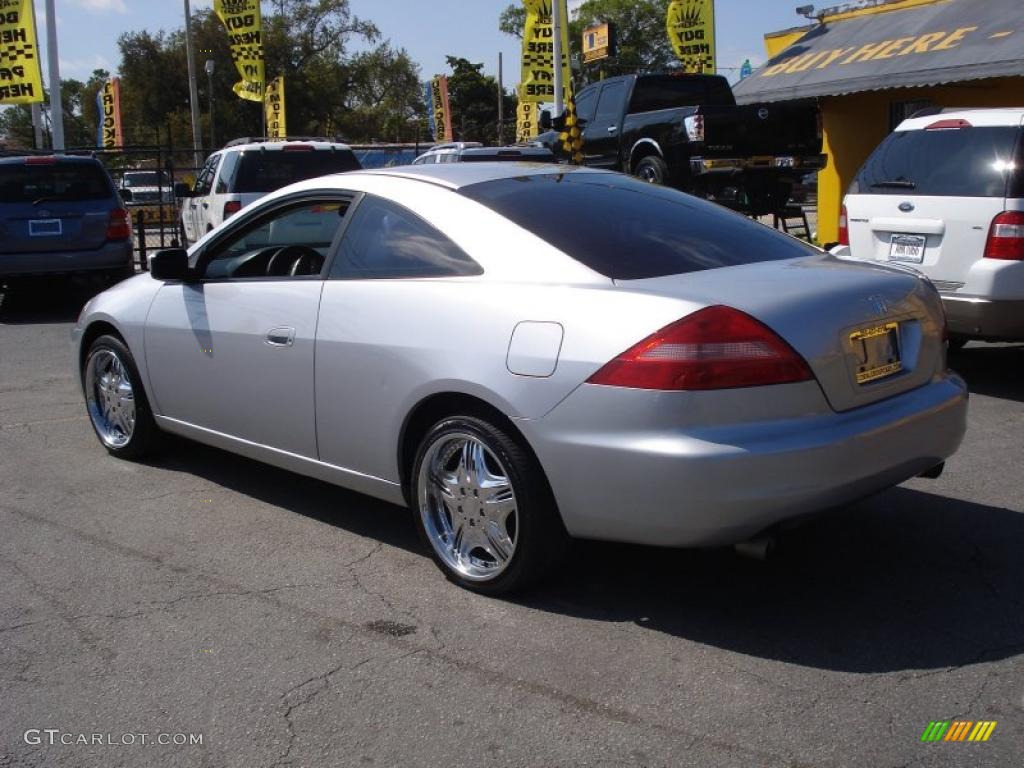 2003 Accord EX V6 Coupe - Satin Silver Metallic / Black photo #4