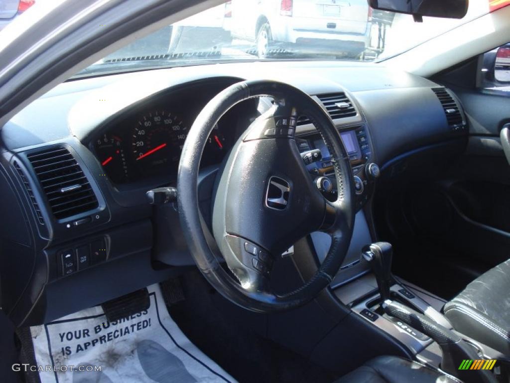 2003 Accord EX V6 Coupe - Satin Silver Metallic / Black photo #8