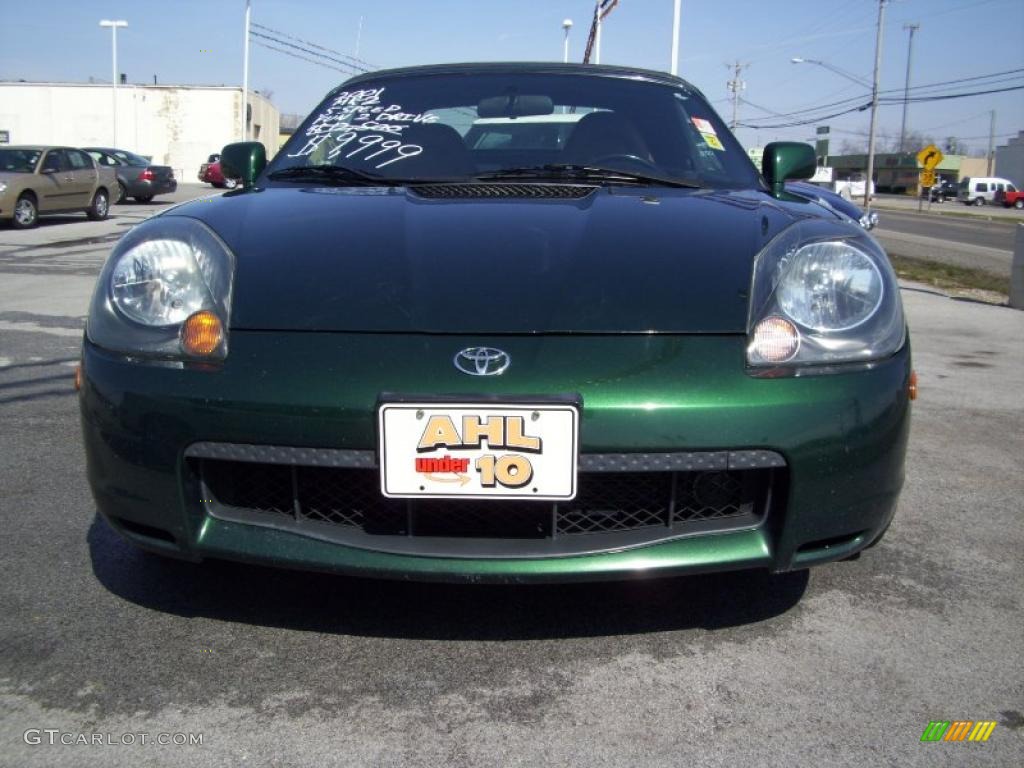 2001 MR2 Spyder Roadster - Electric Green Metallic / Tan photo #3