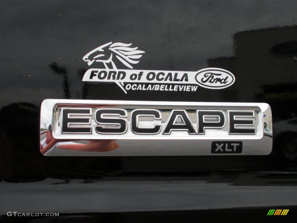2009 Escape XLT V6 - Black Pearl Slate Metallic / Stone photo #9