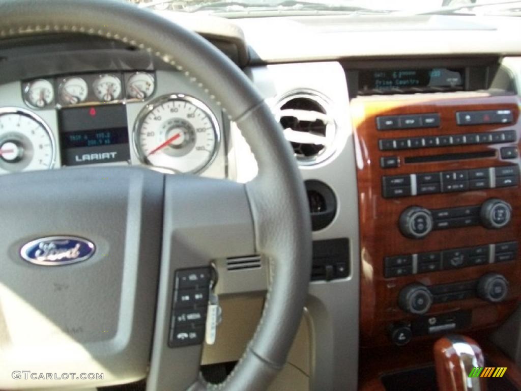 2010 F150 Lariat SuperCrew - Tuxedo Black / Tan photo #3