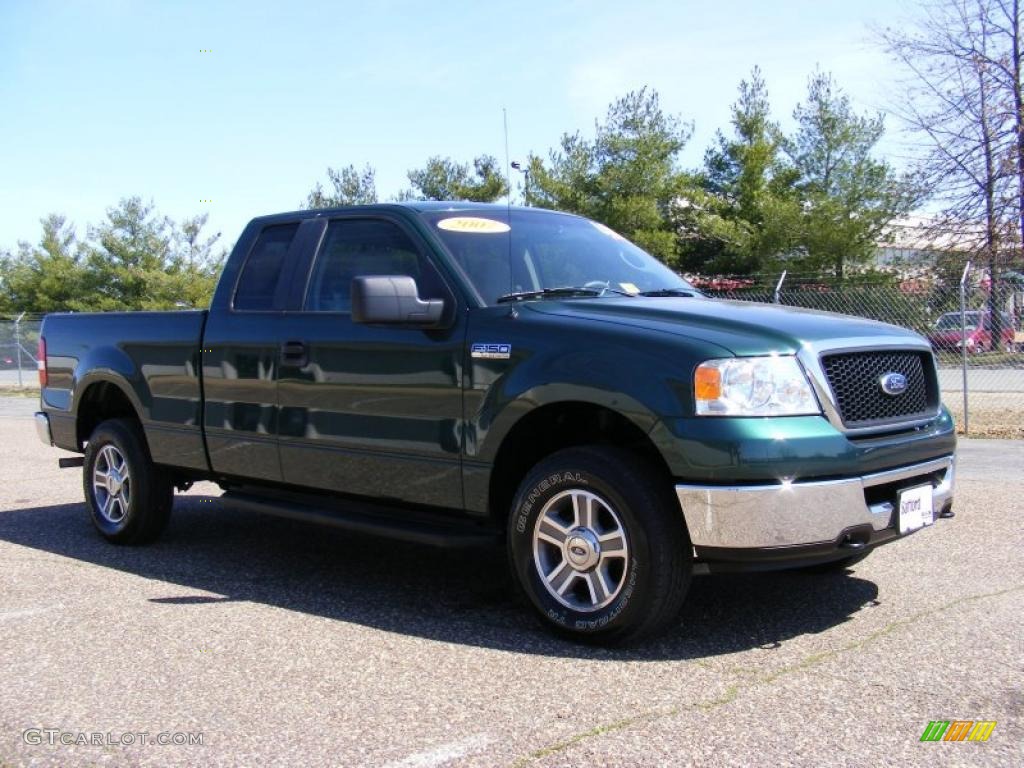 2007 F150 XLT SuperCab 4x4 - Forest Green Metallic / Medium Flint photo #3