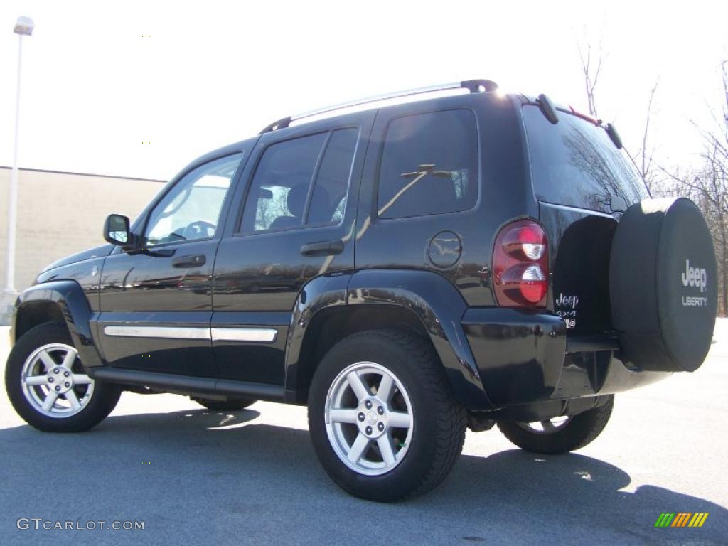 2007 Liberty Limited 4x4 - Black Clearcoat / Medium Slate Gray photo #4