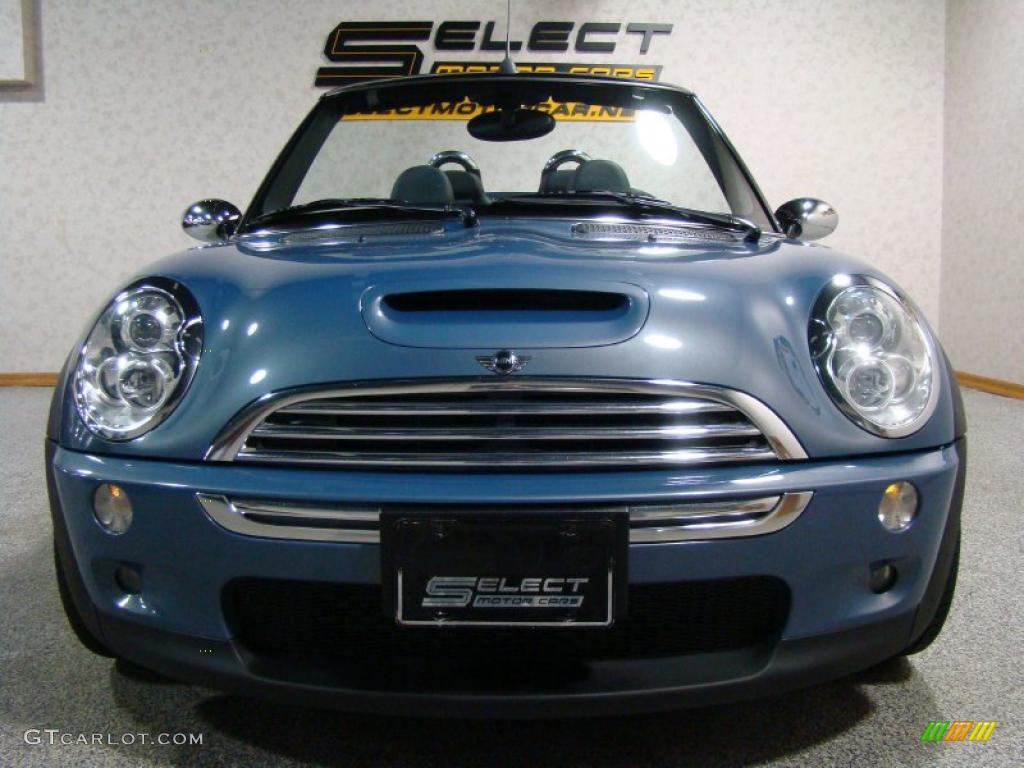 2006 Cooper S Convertible - Cool Blue Metallic / Black/Panther Black photo #3