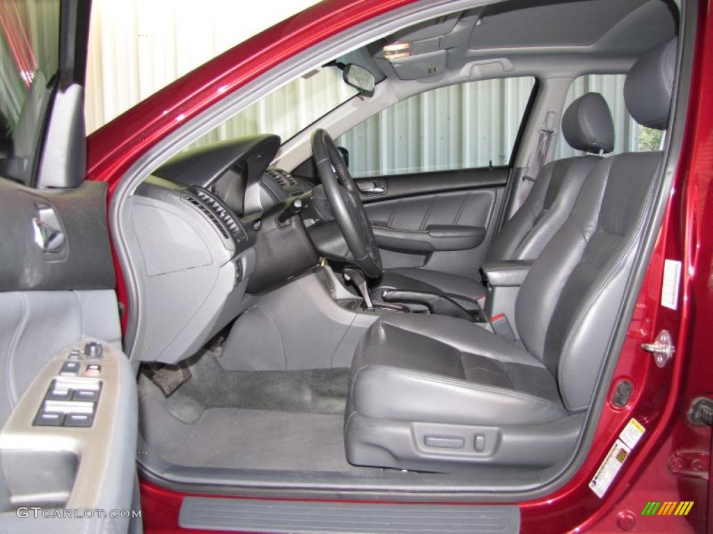 2006 Accord EX-L Sedan - Redondo Red Pearl / Gray photo #8