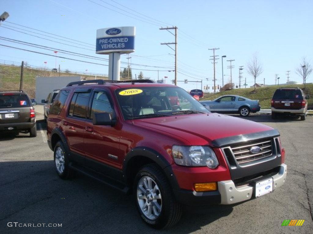 2008 Explorer XLT Ironman Edition 4x4 - Redfire Metallic / Black/Stone photo #1