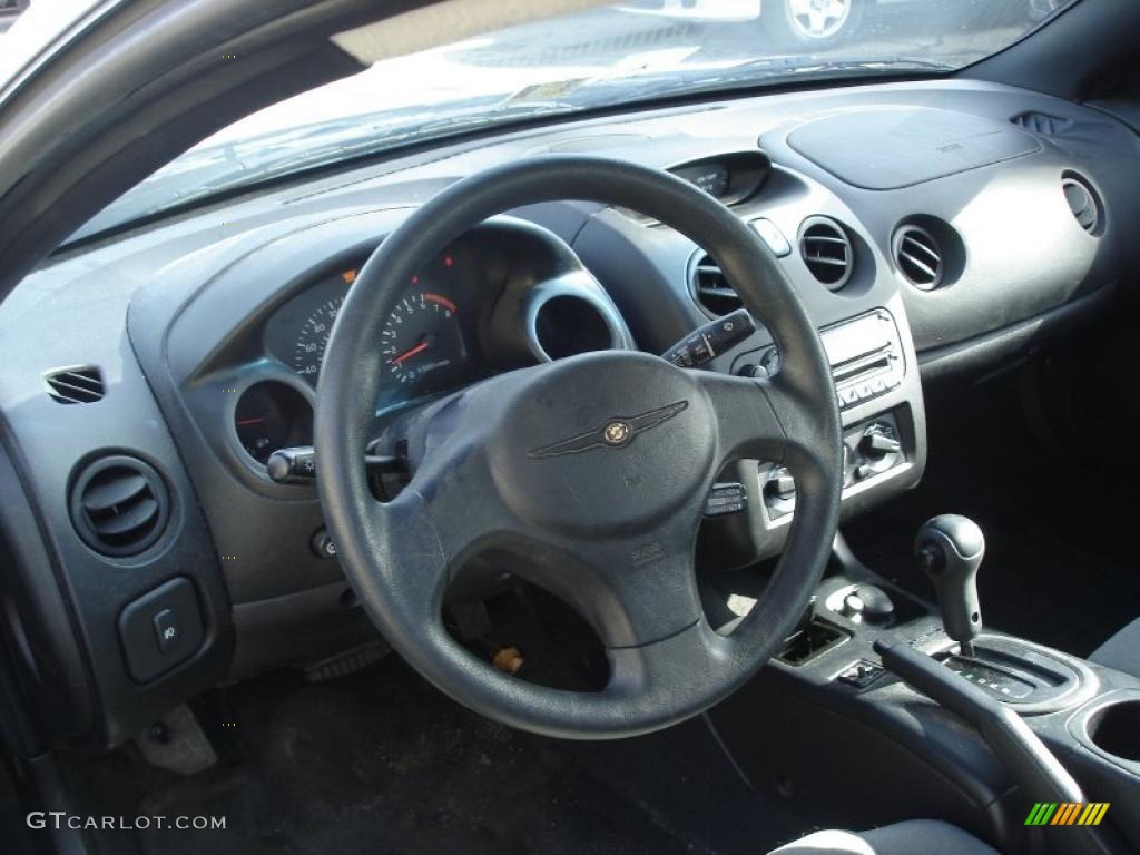 2002 Sebring LX Coupe - Black / Black/Beige photo #4