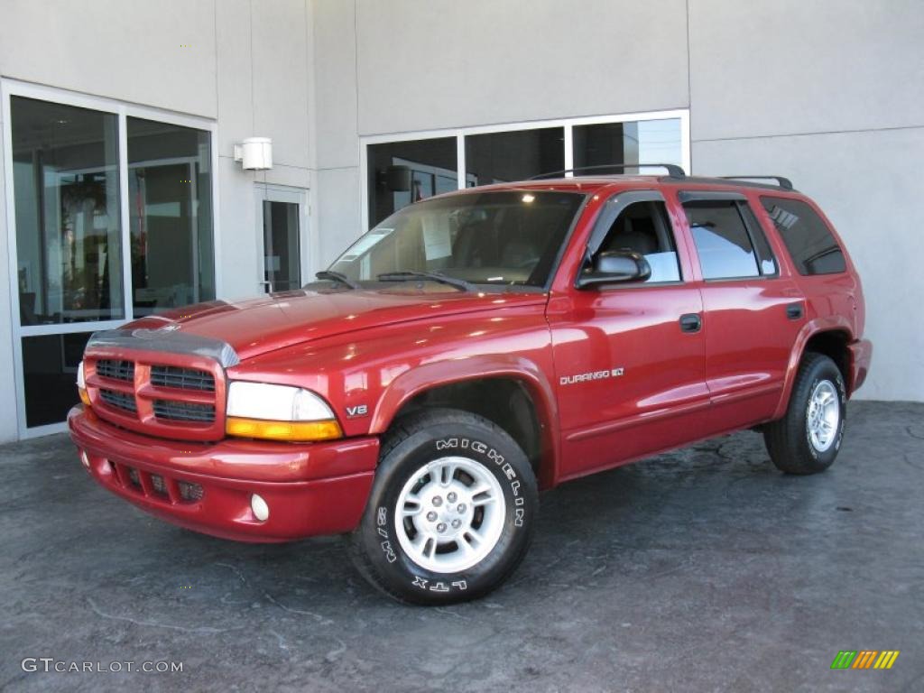 2000 Durango SLT - Chili Pepper Red Pearl / Agate Black photo #2