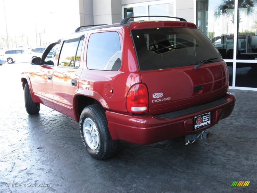 2000 Durango SLT - Chili Pepper Red Pearl / Agate Black photo #7