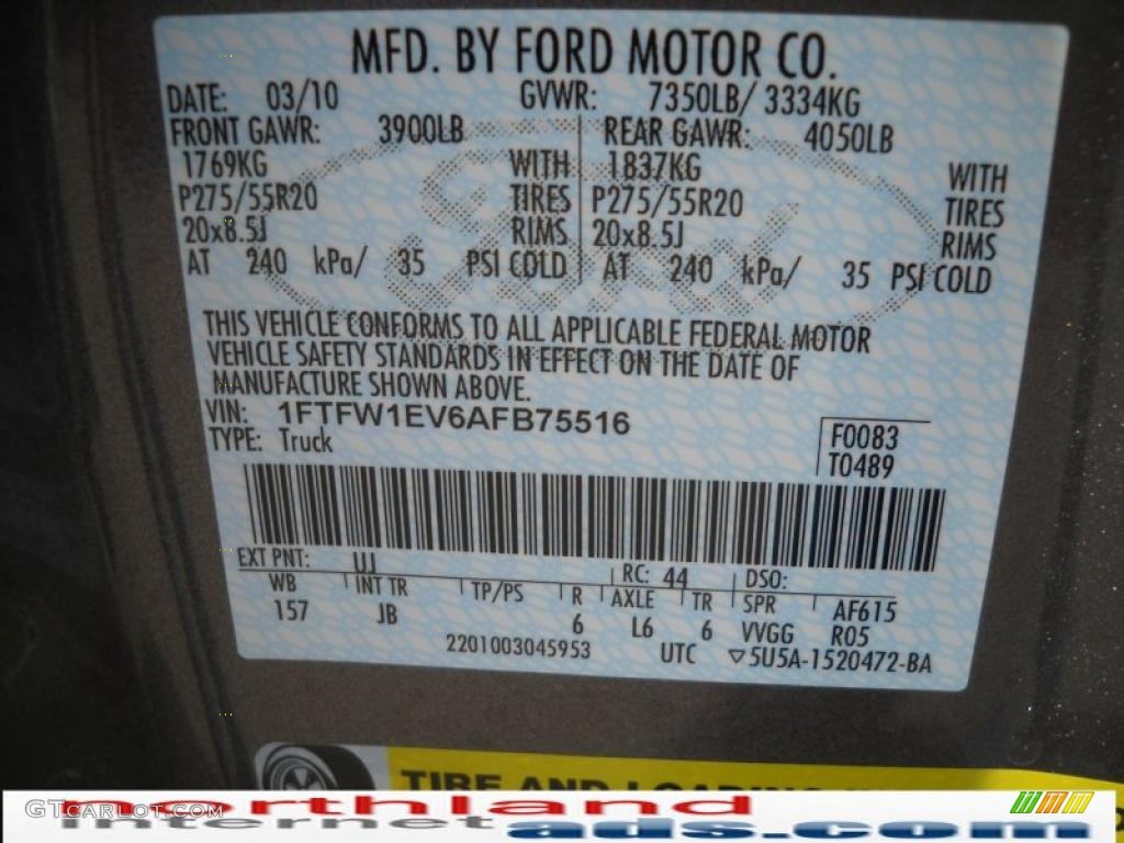 2010 F150 FX4 SuperCrew 4x4 - Sterling Grey Metallic / Medium Stone photo #12