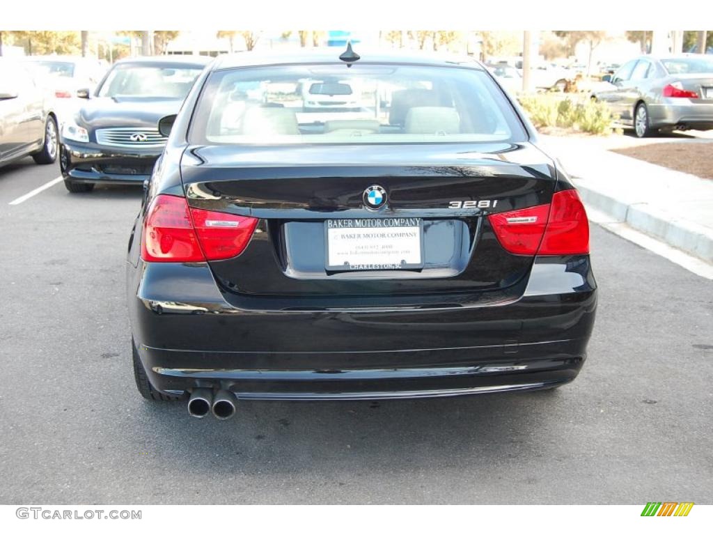 2009 3 Series 328i Sedan - Jet Black / Beige photo #18