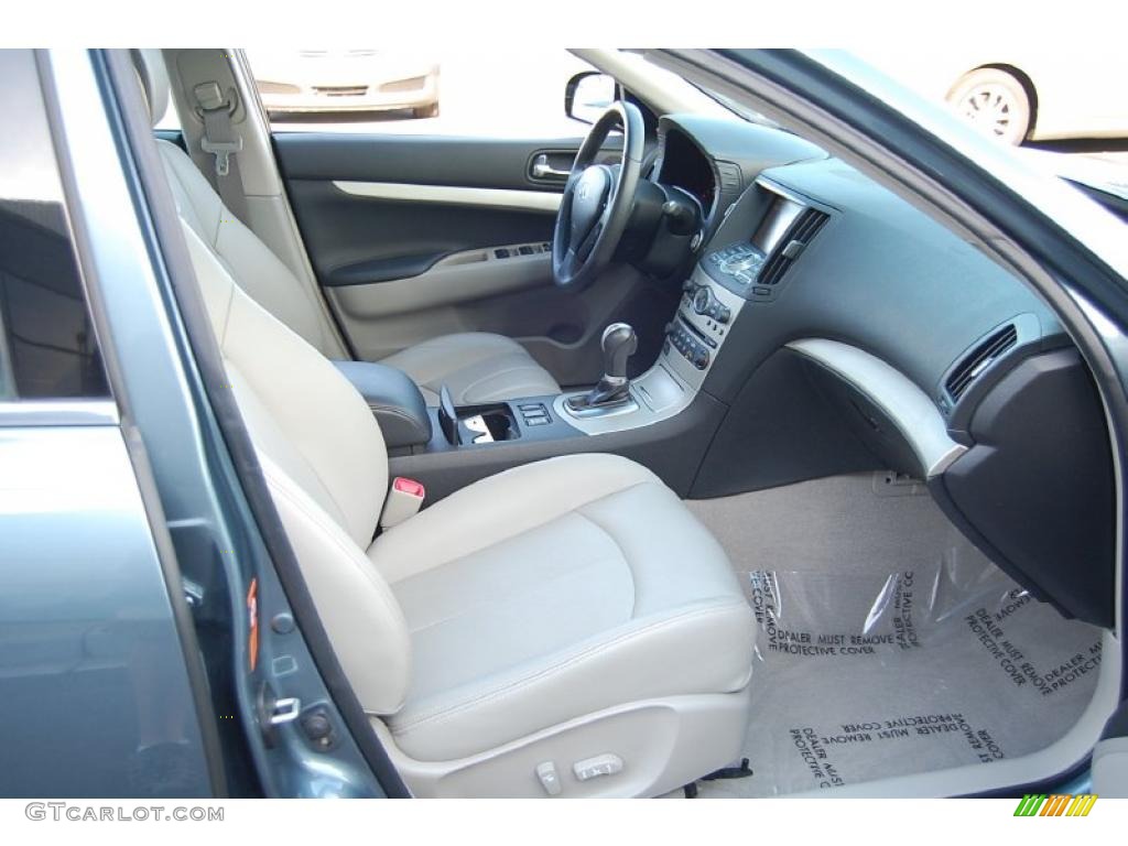 2008 G 35 Journey Sedan - Lakeshore Slate Light Blue / Stone photo #12