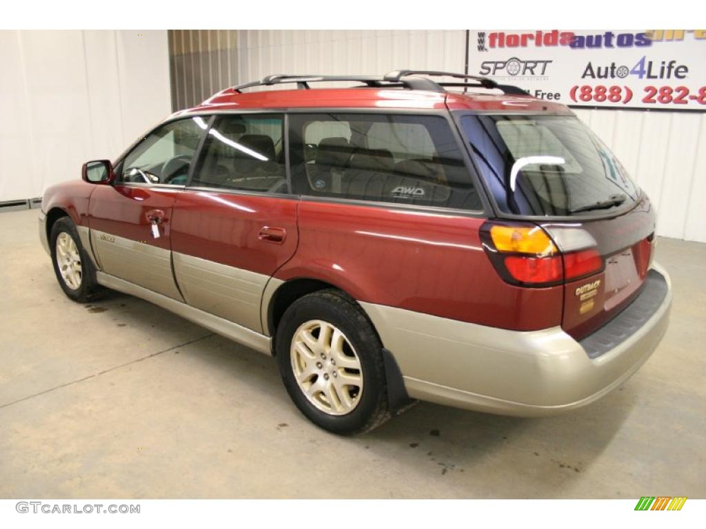 2003 Outback Limited Wagon - Regatta Red Pearl / Beige photo #7