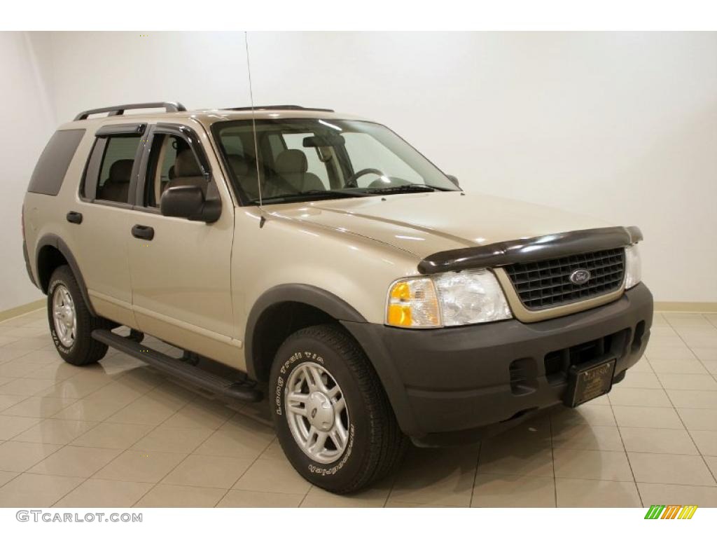 2003 Explorer XLS 4x4 - Harvest Gold Metallic / Medium Parchment Beige photo #1