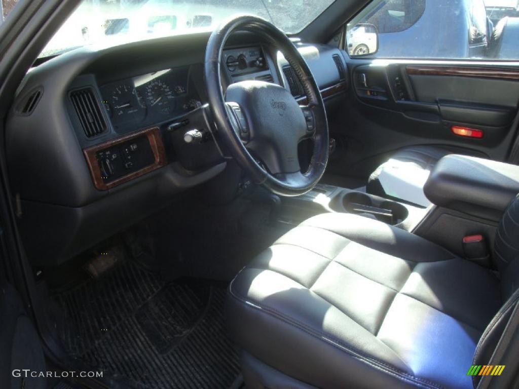 1998 Grand Cherokee Limited 4x4 - Black / Black photo #7