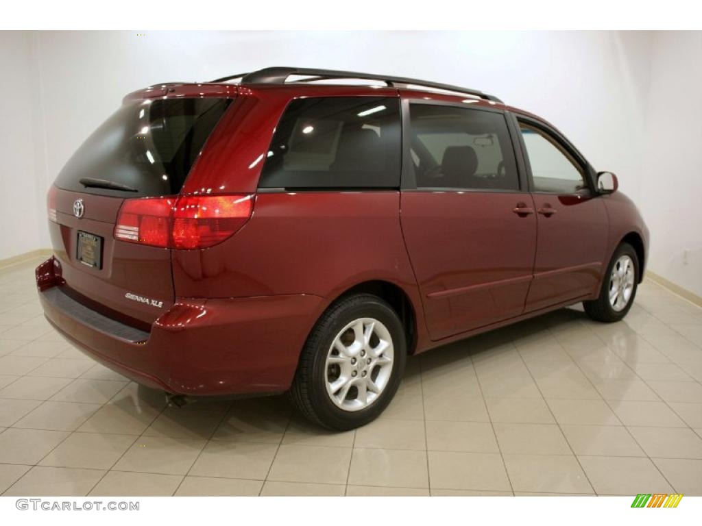 2005 Sienna XLE - Salsa Red Pearl / Taupe photo #7