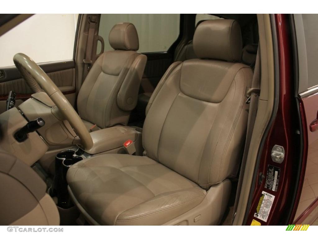 2005 Sienna XLE - Salsa Red Pearl / Taupe photo #11