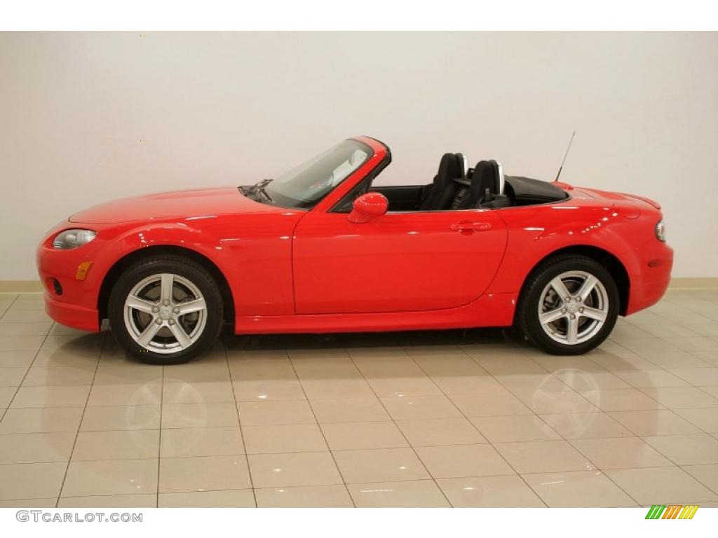 2008 MX-5 Miata Roadster - True Red / Black photo #4