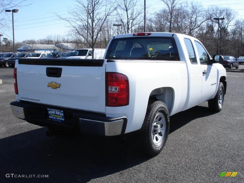 2008 Silverado 1500 Work Truck Extended Cab - Summit White / Dark Titanium photo #4