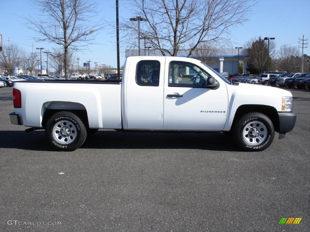 2008 Silverado 1500 Work Truck Extended Cab - Summit White / Dark Titanium photo #7