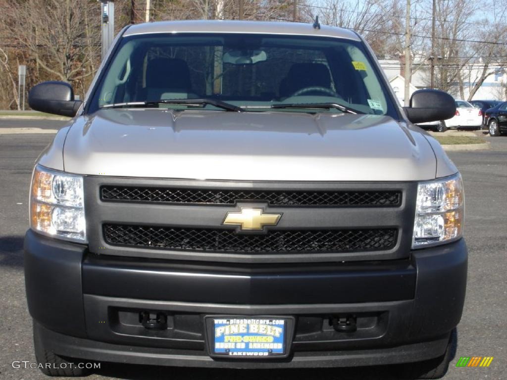 2008 Silverado 1500 Work Truck Extended Cab - Silver Birch Metallic / Dark Titanium photo #2