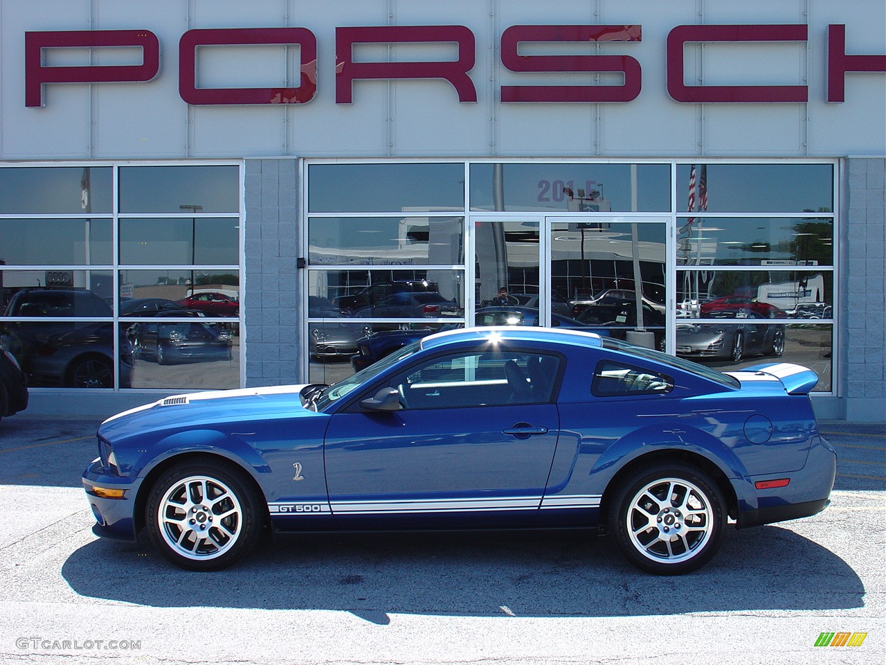 2007 Mustang Shelby GT500 Coupe - Vista Blue Metallic / Black Leather photo #14