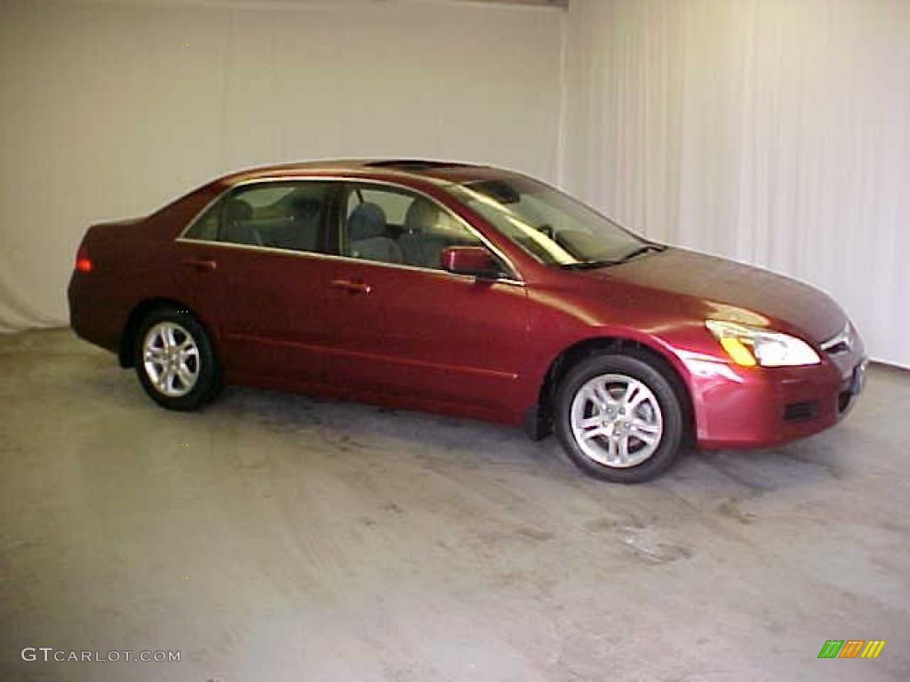 2006 Accord EX Sedan - Redondo Red Pearl / Gray photo #3
