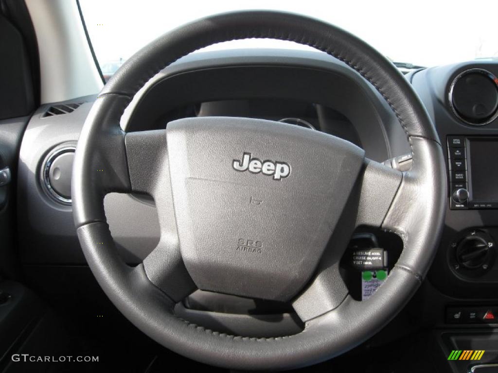 2009 Jeep Compass Limited 4x4 Dark Slate Gray McKinley Leather Steering Wheel Photo #27381667