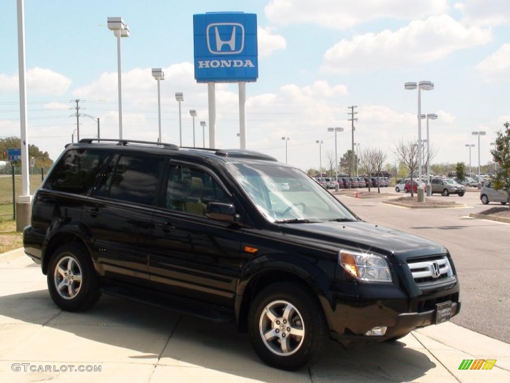 2007 Pilot EX-L 4WD - Formal Black / Saddle photo #2