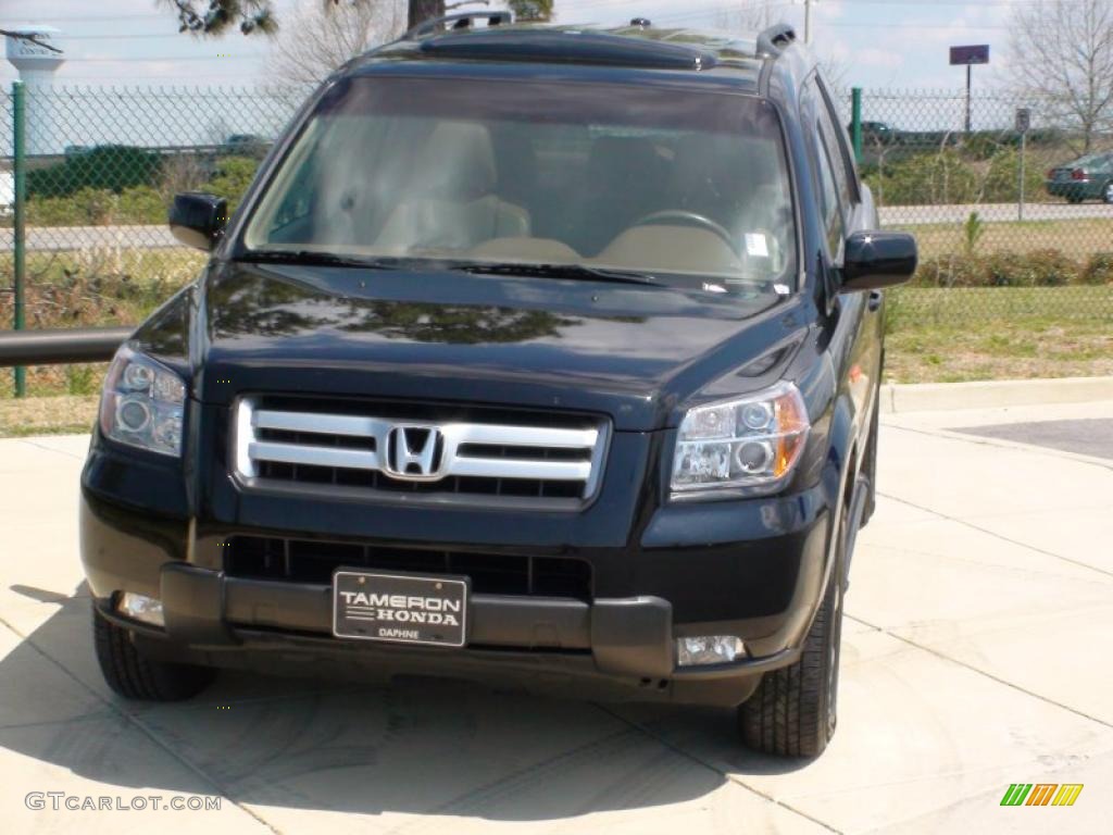 2007 Pilot EX-L 4WD - Formal Black / Saddle photo #4