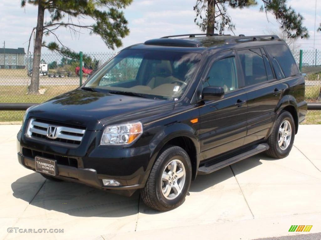 2007 Pilot EX-L 4WD - Formal Black / Saddle photo #5