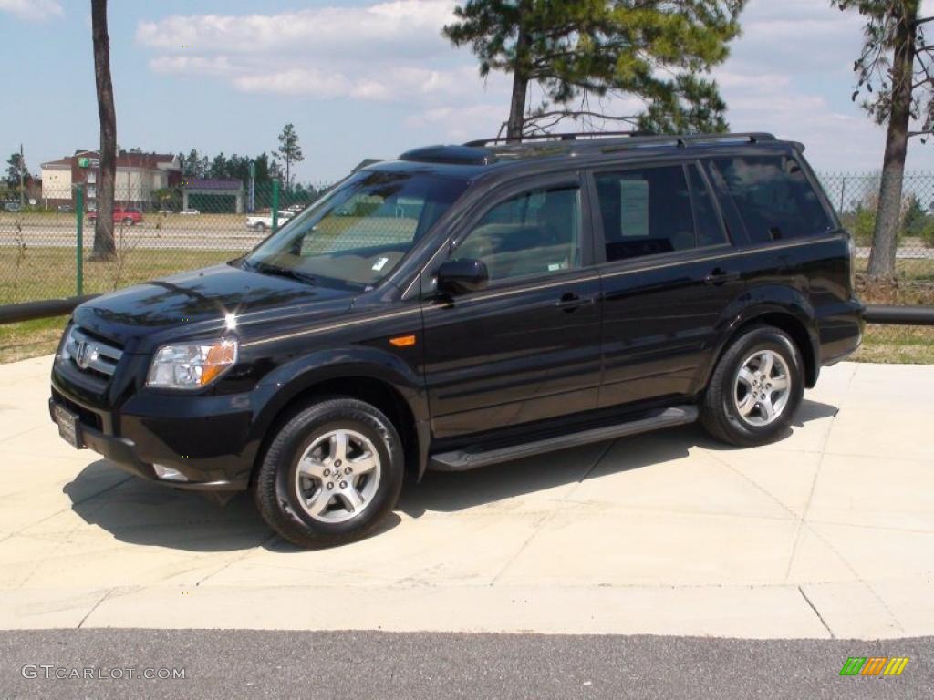 2007 Pilot EX-L 4WD - Formal Black / Saddle photo #6