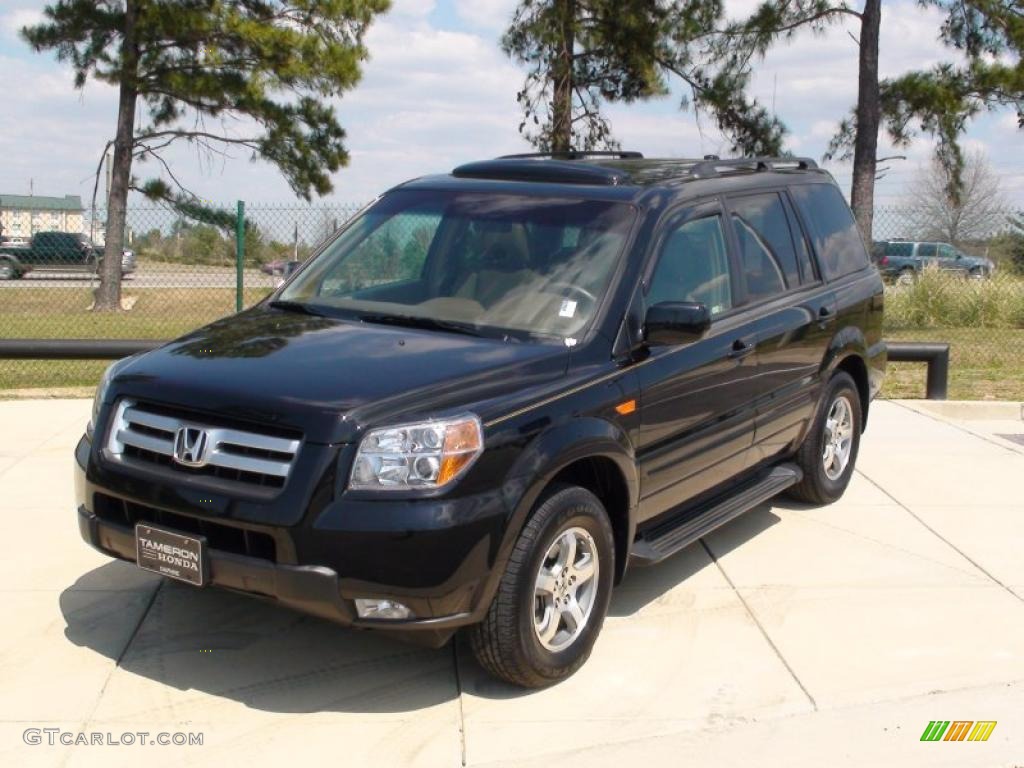 2007 Pilot EX-L 4WD - Formal Black / Saddle photo #7