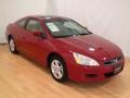 2007 San Marino Red Honda Accord EX-L Coupe  photo #2