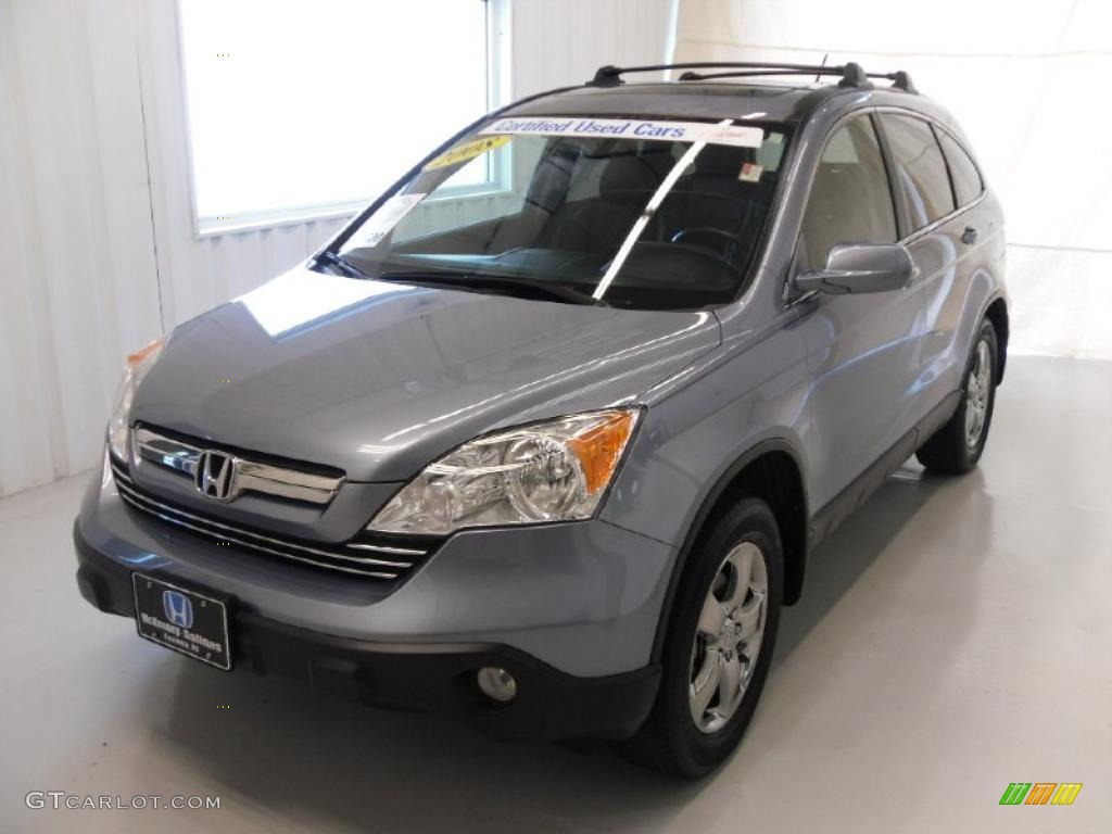 2008 CR-V EX-L - Glacier Blue Metallic / Gray photo #1