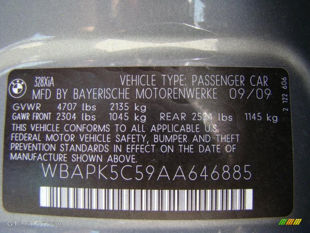 2010 3 Series 328i xDrive Sedan - Space Gray Metallic / Black photo #15