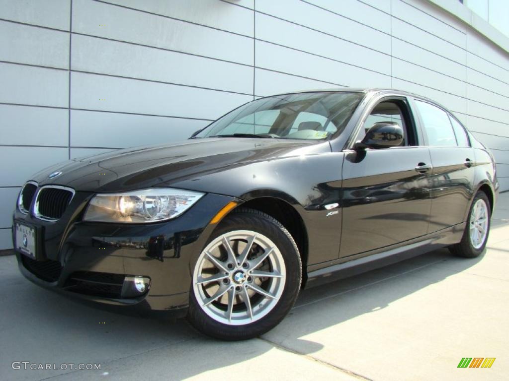 2010 3 Series 328i xDrive Sedan - Black Sapphire Metallic / Oyster/Black Dakota Leather photo #1