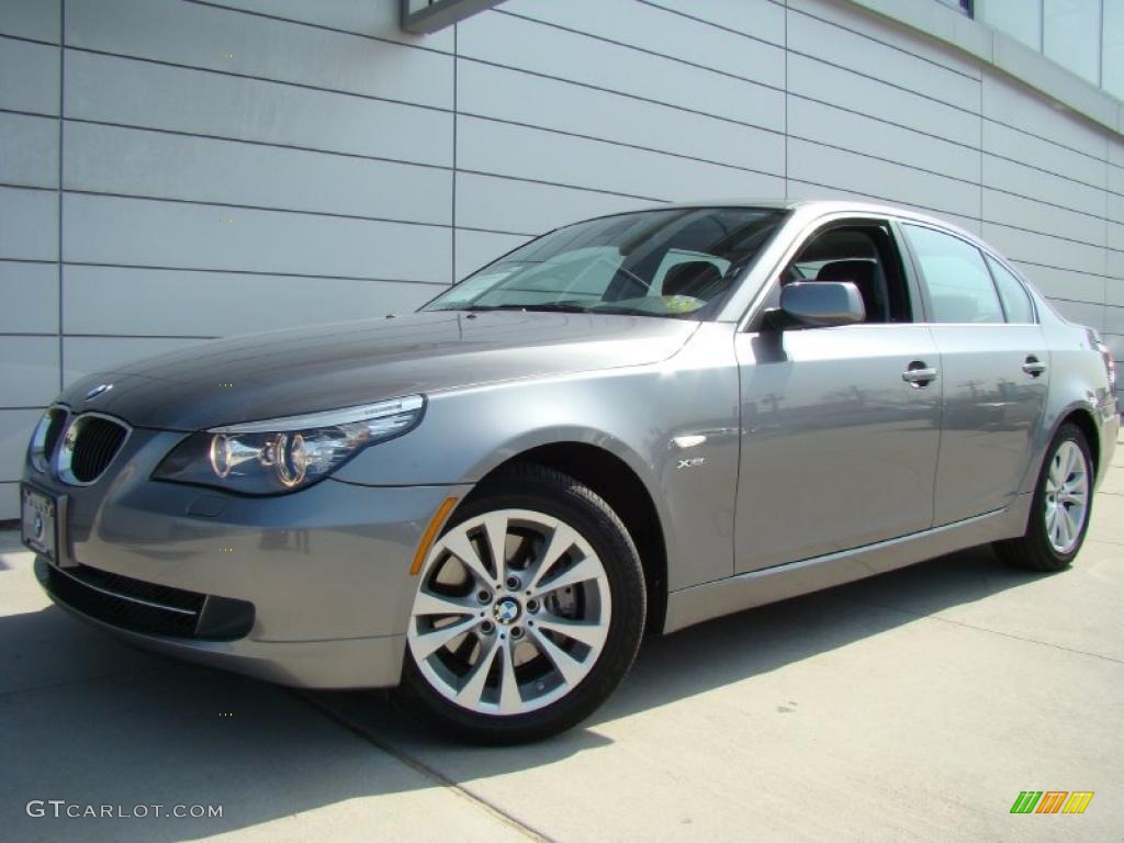 2010 5 Series 535i xDrive Sedan - Space Grey Metallic / Black Dakota Leather photo #1