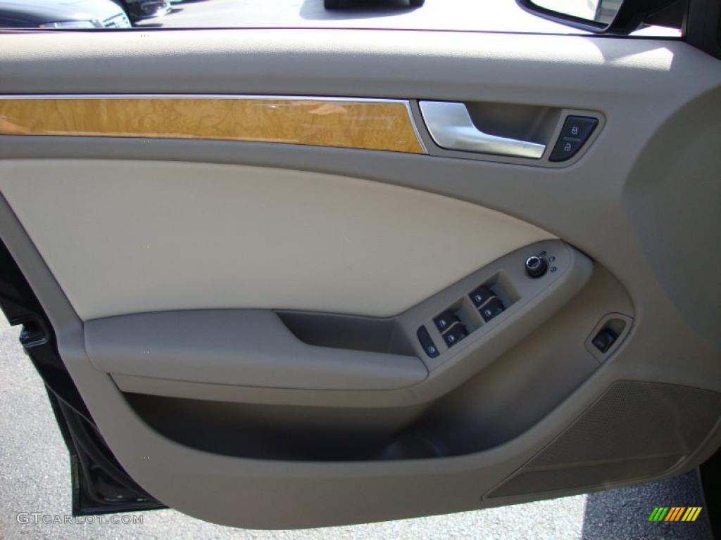 2010 Audi A4 2.0T quattro Sedan Beige Door Panel Photo #27387007