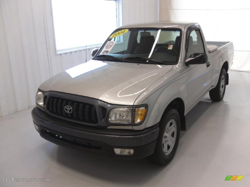 2004 Tacoma Regular Cab - Lunar Mist Metallic / Charcoal photo #1