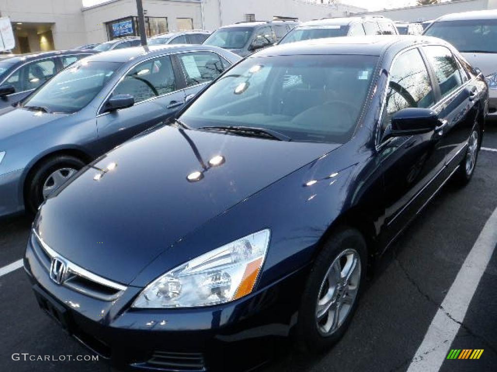 2007 Accord EX Sedan - Royal Blue Pearl / Ivory photo #2