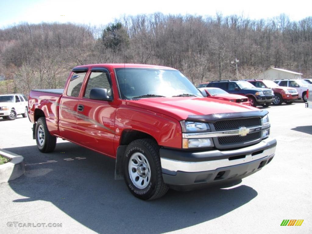 2005 Silverado 1500 LS Extended Cab 4x4 - Victory Red / Dark Charcoal photo #5