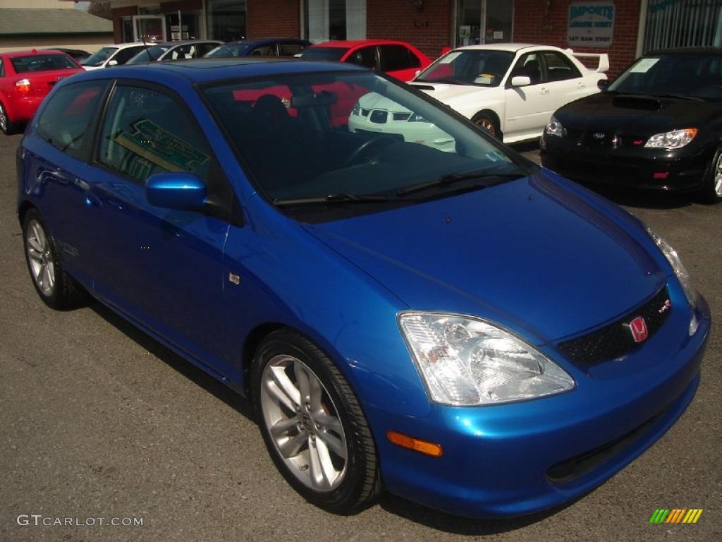 2003 Civic Si Hatchback - Vivid Blue / Black photo #1