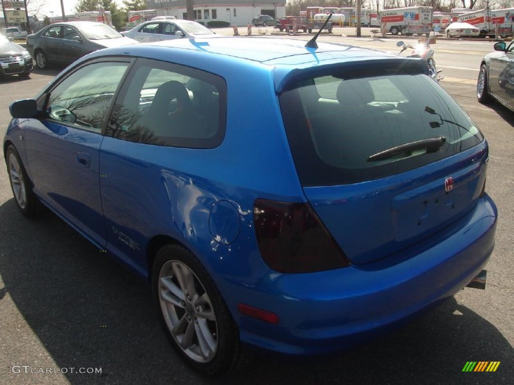2003 Civic Si Hatchback - Vivid Blue / Black photo #4