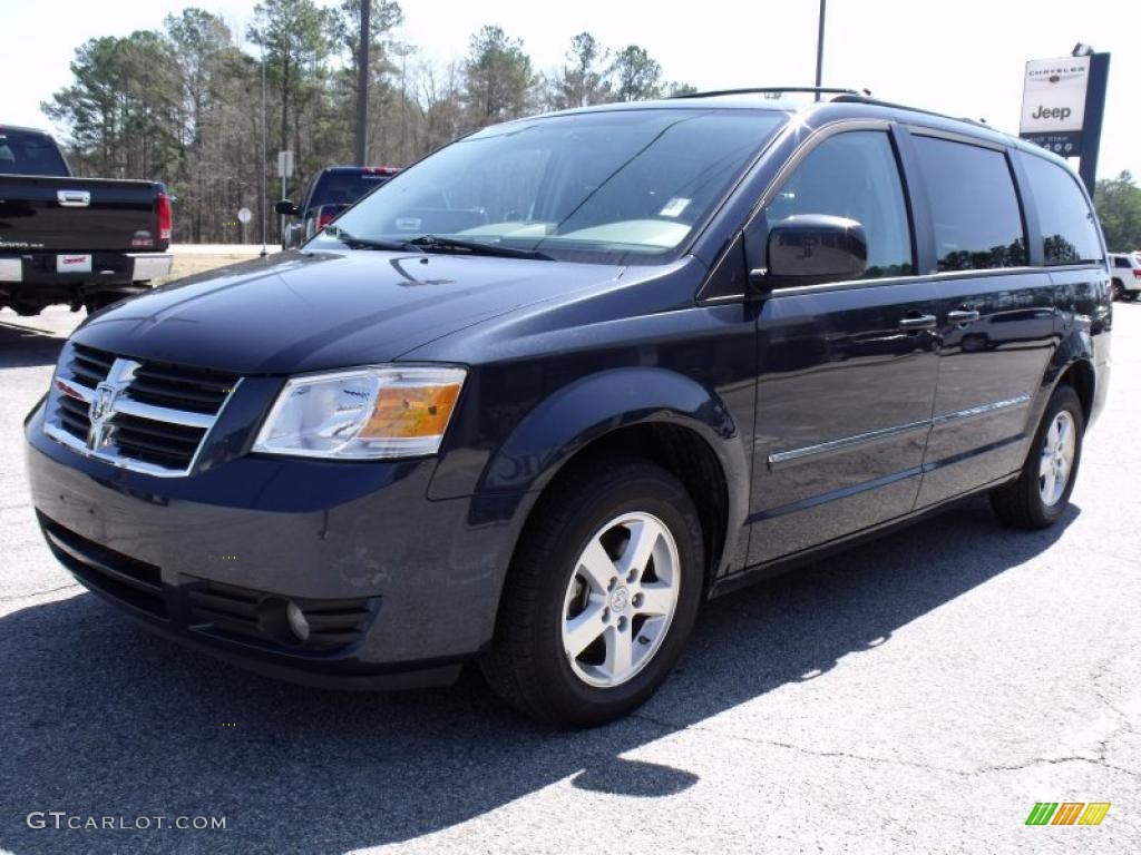 2009 Grand Caravan SXT - Modern Blue Pearl / Medium Slate Gray/Light Shale photo #4