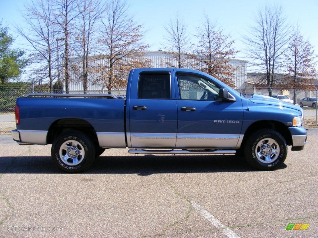 2005 Ram 1500 SLT Quad Cab 4x4 - Atlantic Blue Pearl / Dark Slate Gray photo #4