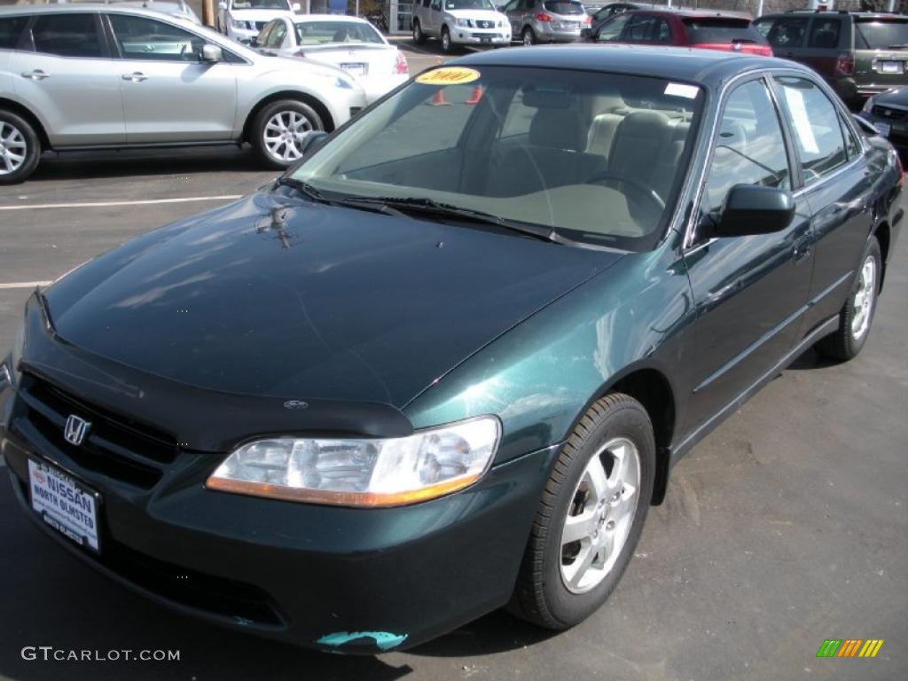 2000 Accord SE Sedan - Dark Emerald Pearl / Ivory photo #1