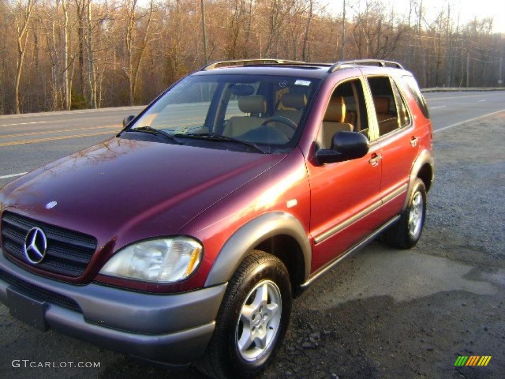 1998 ML 320 4Matic - Ruby Metallic / Sand photo #2